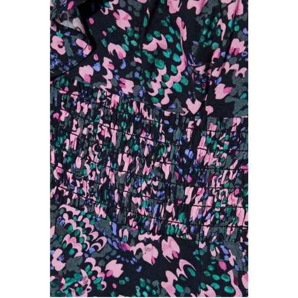 IRO NWT Santu Ruffled Shirred Crepe De Chine Maxi Dress Festival Boho - Picture 6 of 10